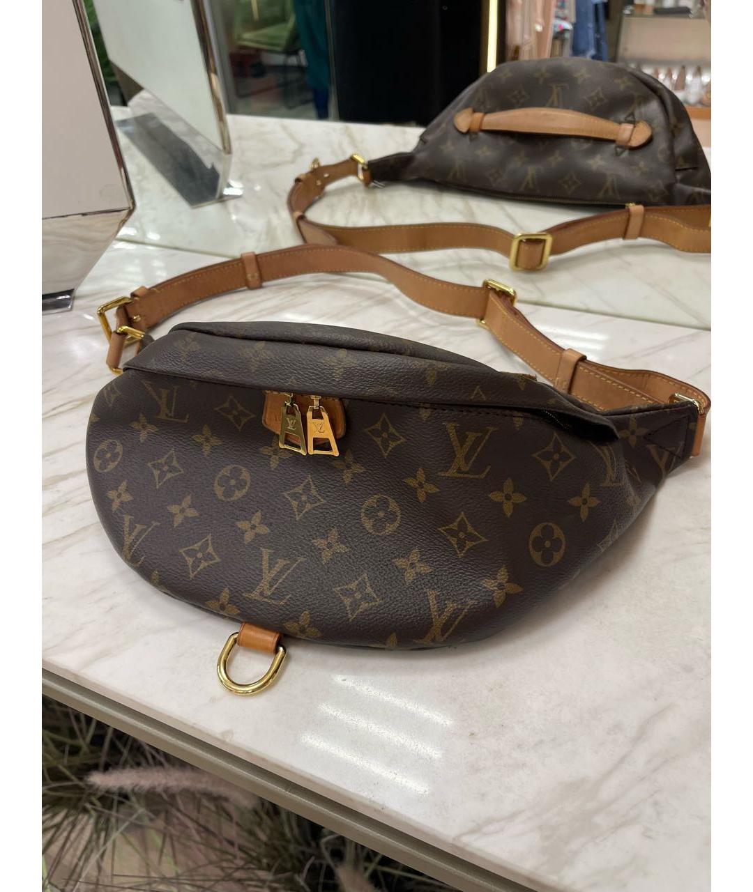 LOUIS VUITTON Коричневая поясная сумка, фото 5