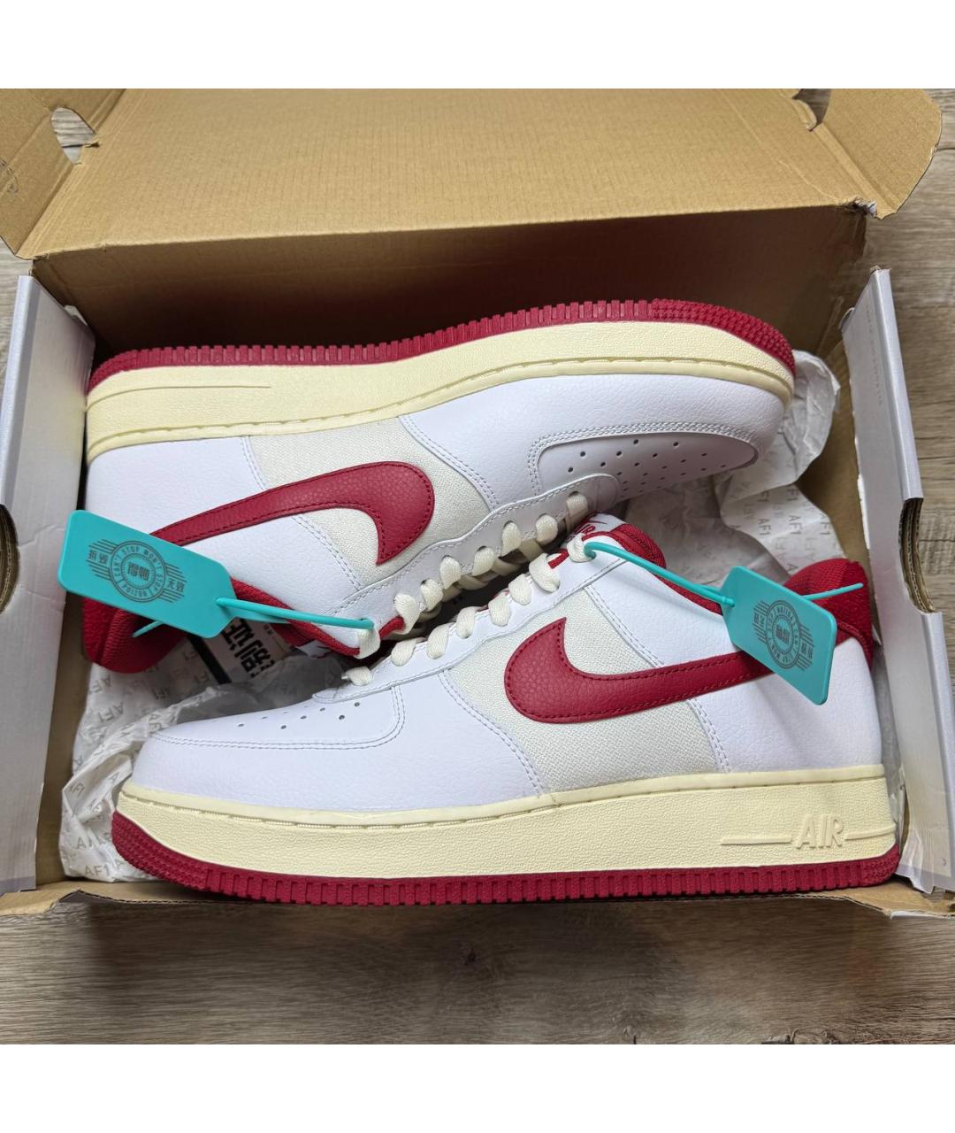 NIKE Белые кожаные низкие кроссовки / кеды, фото 2