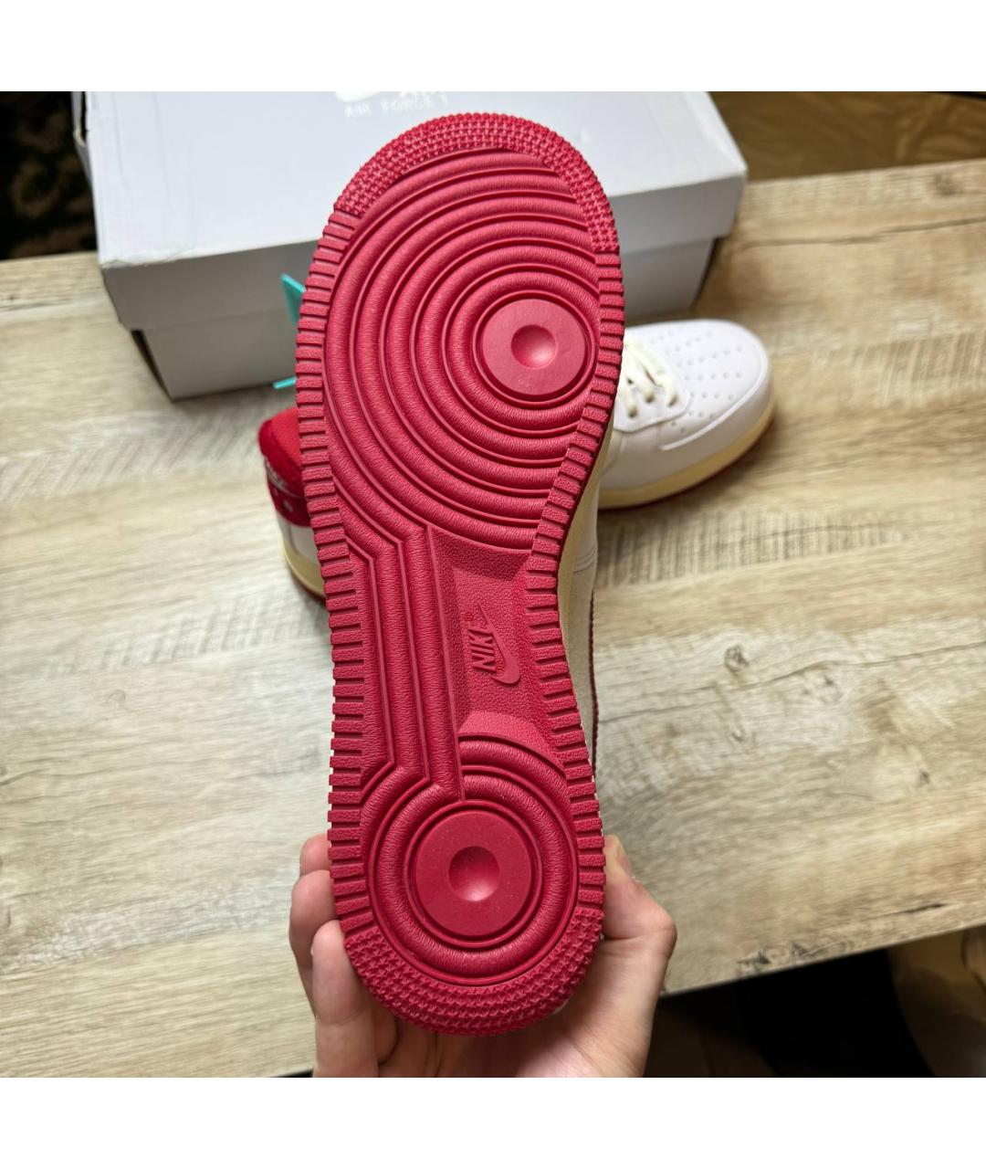 NIKE Белые кожаные низкие кроссовки / кеды, фото 8