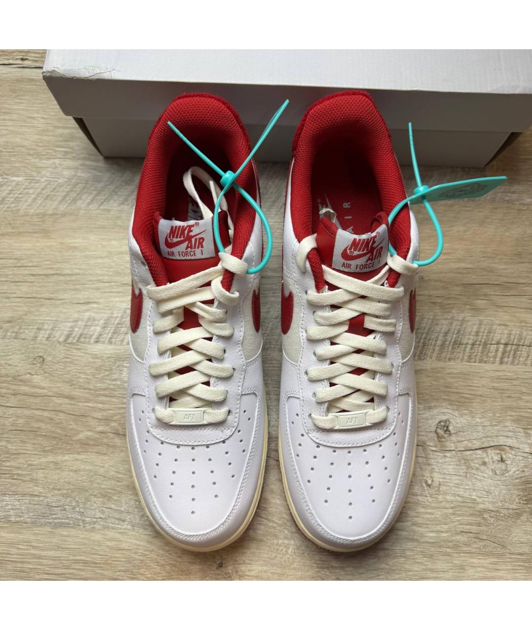 NIKE Белые кожаные низкие кроссовки / кеды, фото 4