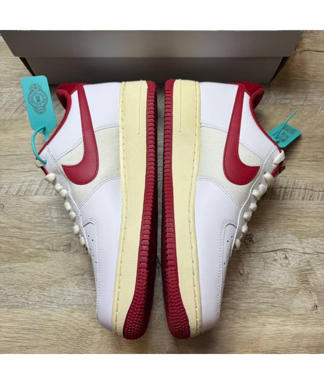 NIKE Белые кожаные низкие кроссовки / кеды, фото 7