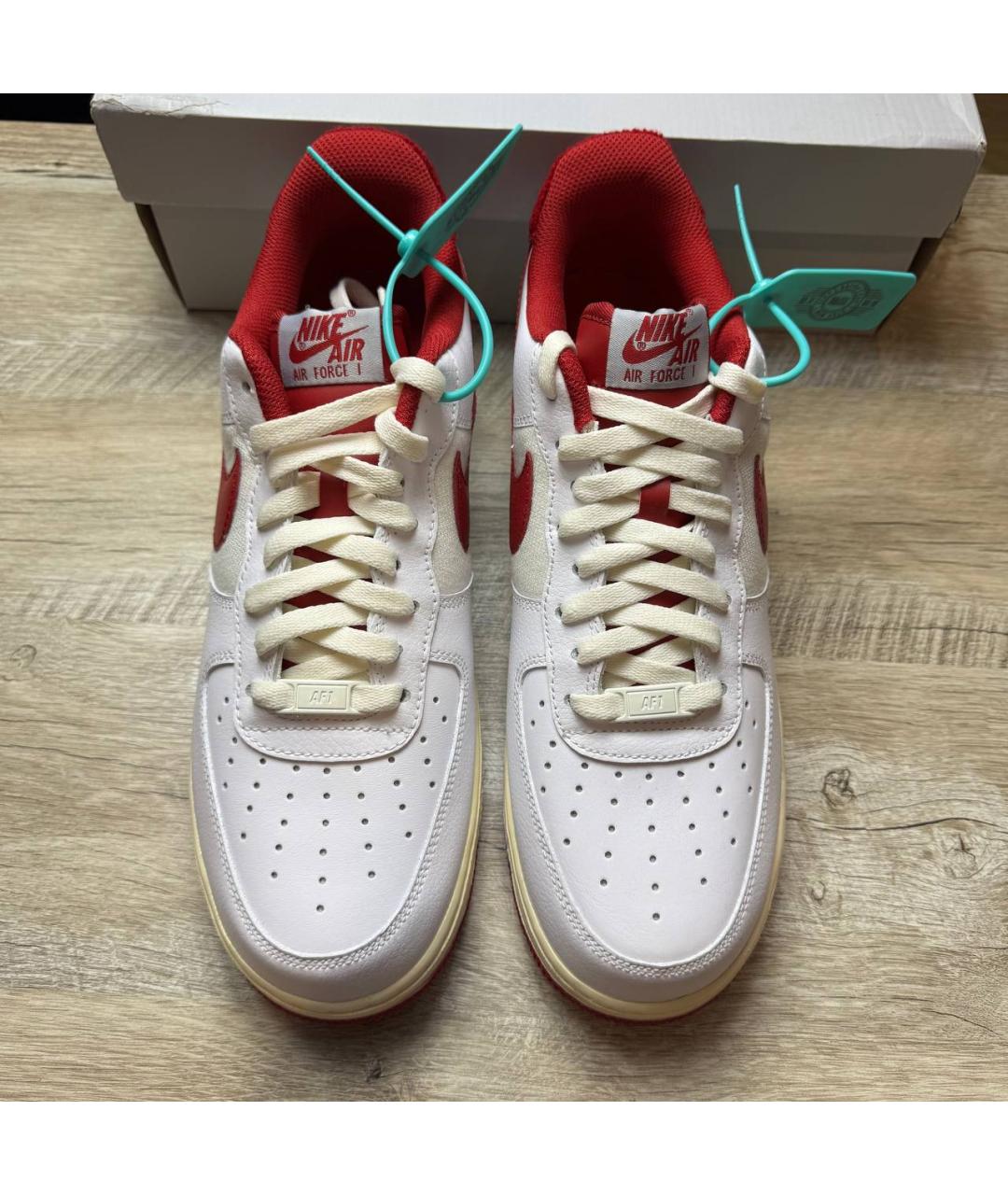 NIKE Белые кожаные низкие кроссовки / кеды, фото 3