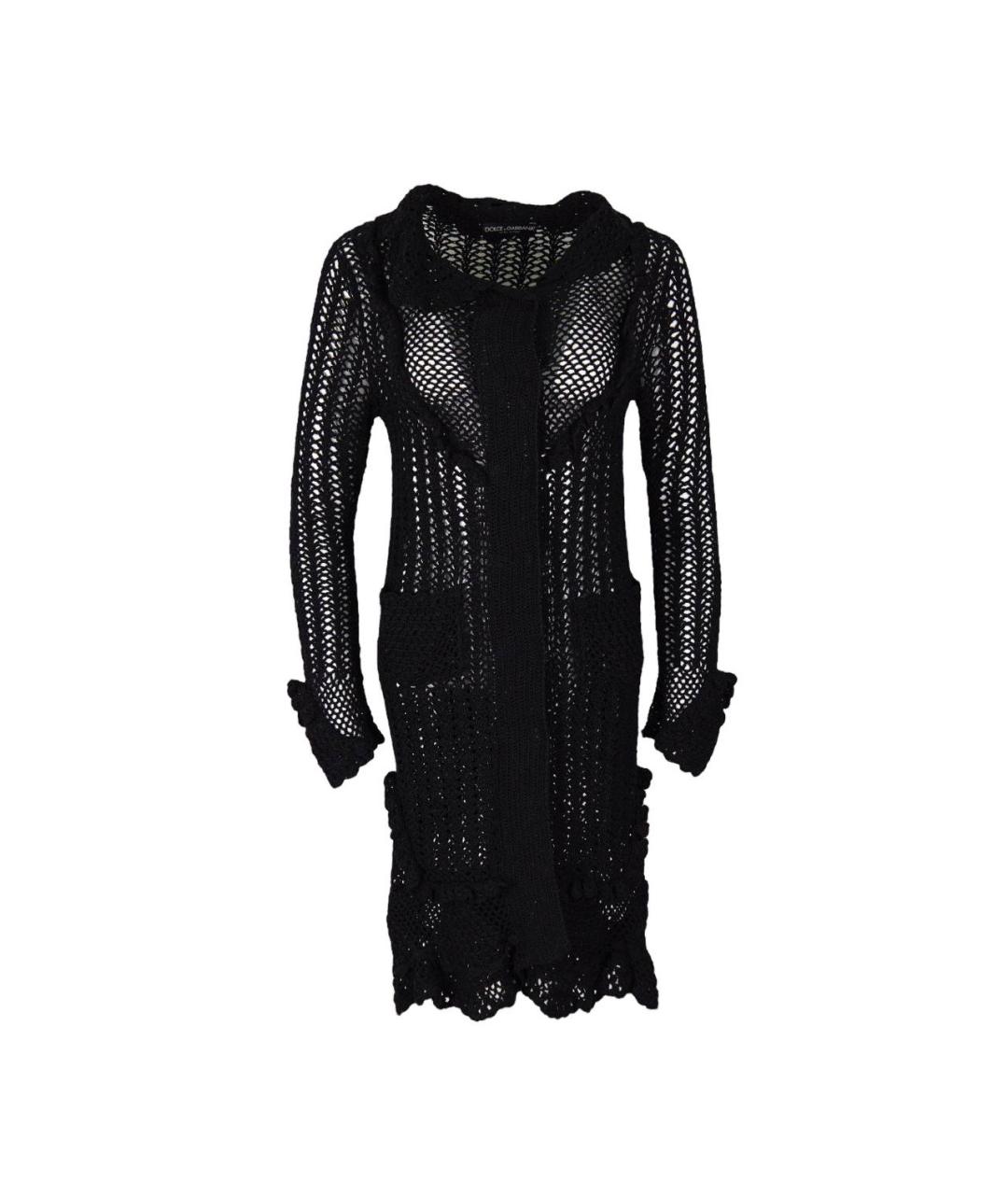 DOLCE&GABBANA Черный хлопковый кардиган, фото 6
