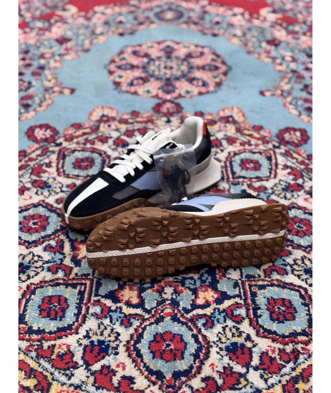 NEW BALANCE Темно-синие замшевые низкие кроссовки / кеды, фото 4