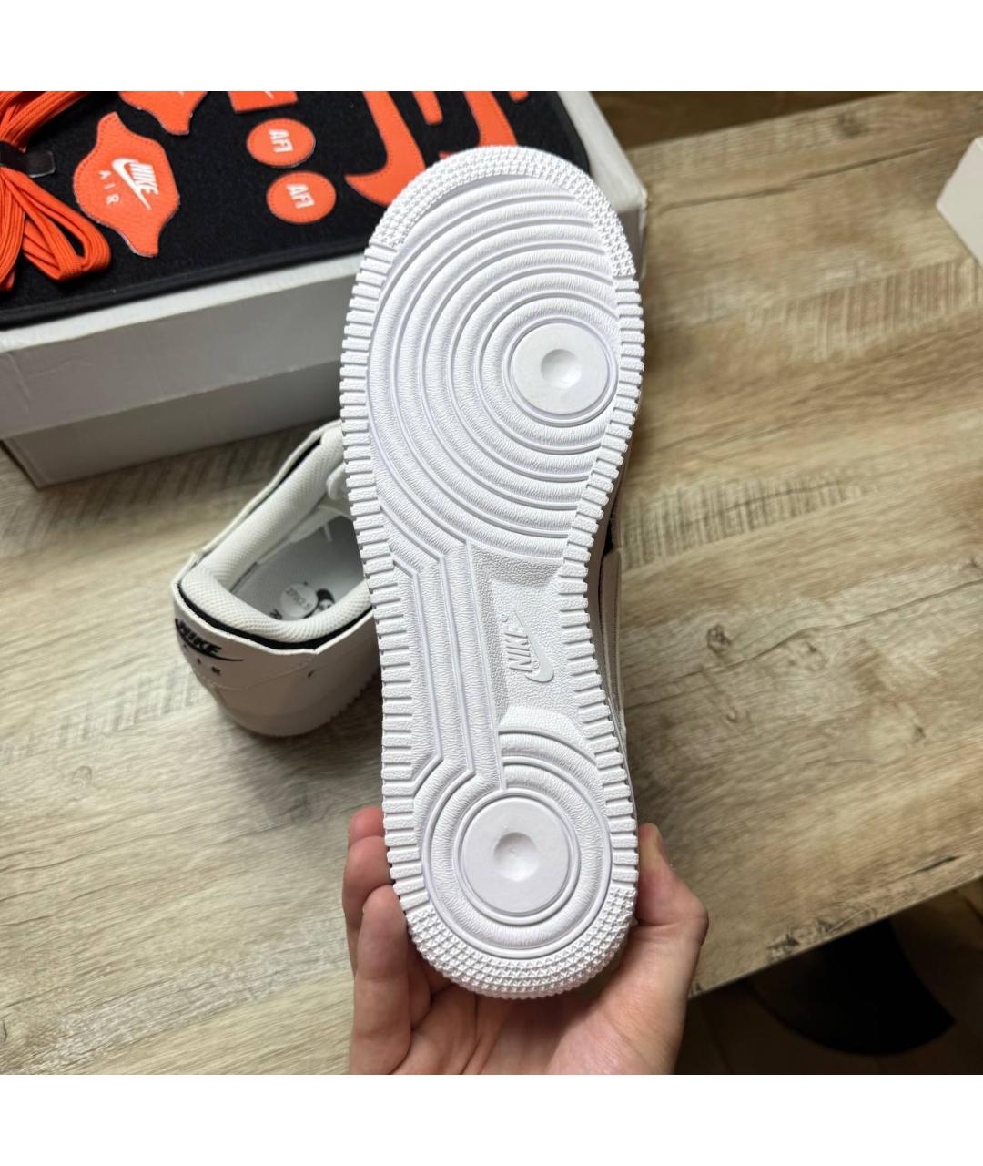 NIKE Белые кожаные низкие кроссовки / кеды, фото 8