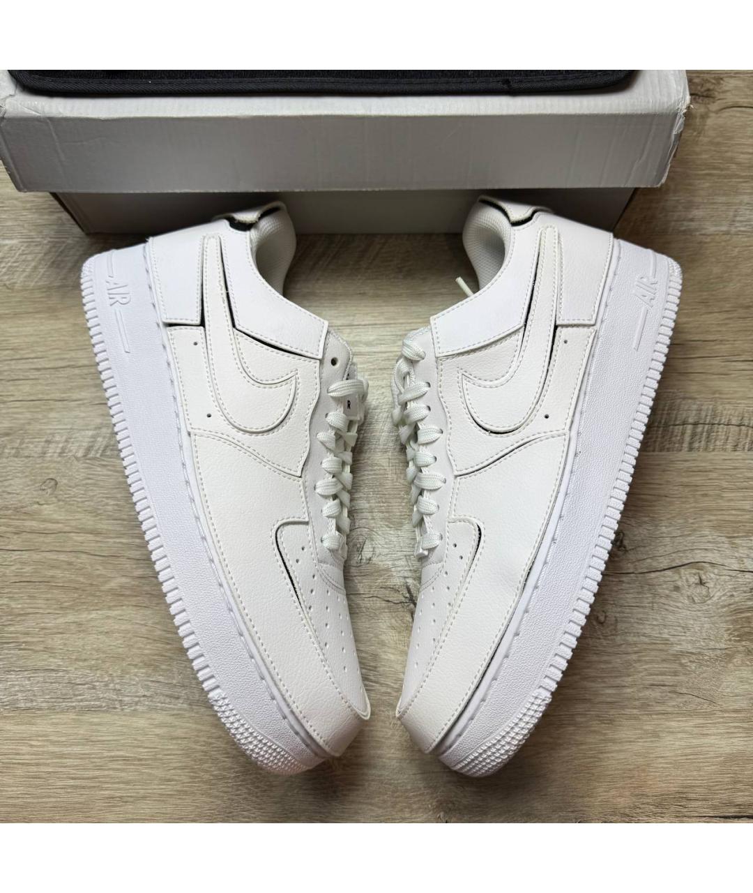 NIKE Белые кожаные низкие кроссовки / кеды, фото 9