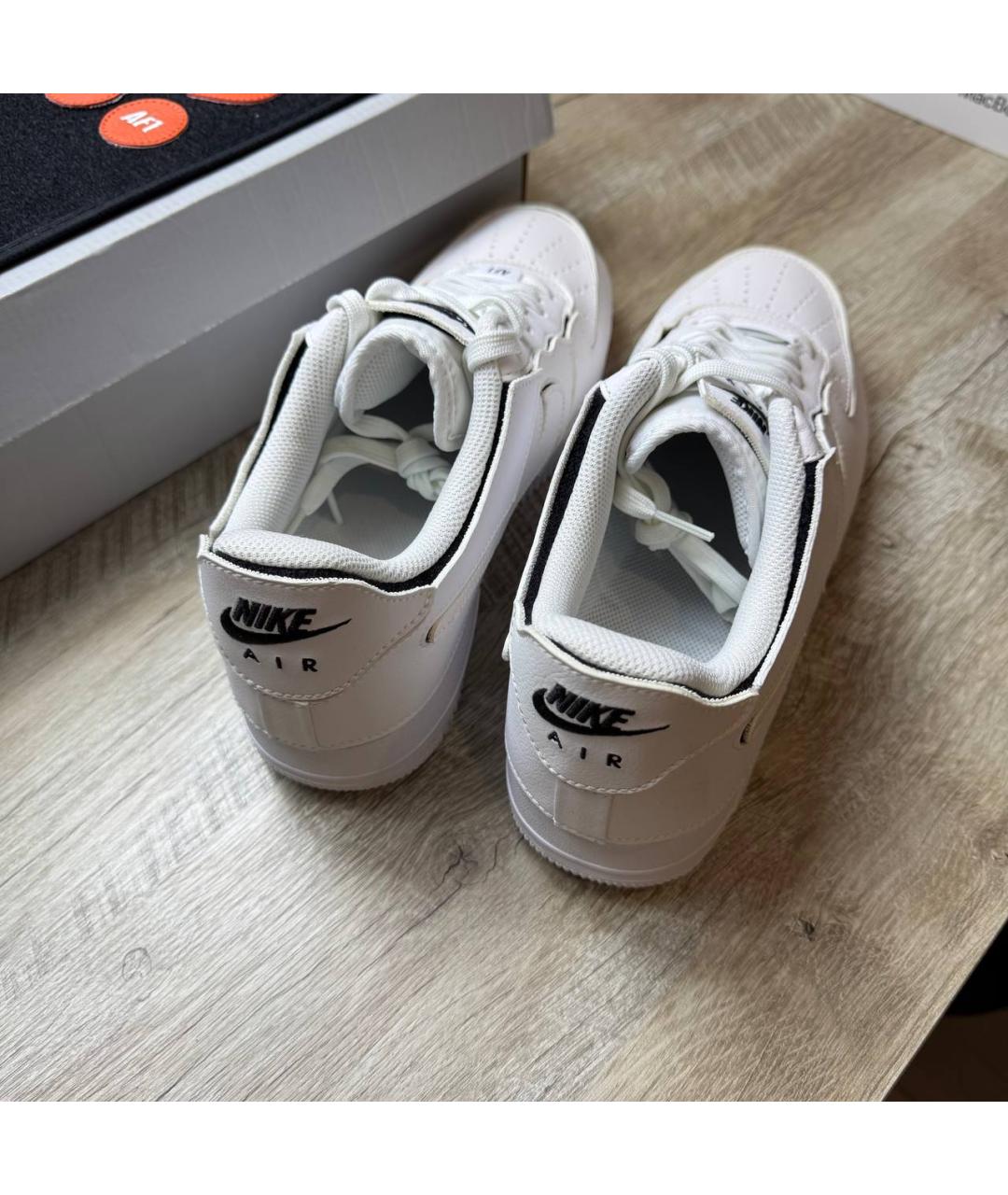 NIKE Белые кожаные низкие кроссовки / кеды, фото 6