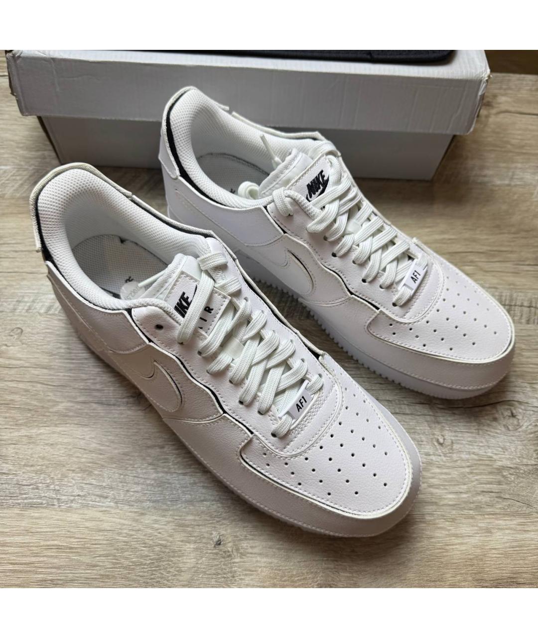 NIKE Белые кожаные низкие кроссовки / кеды, фото 7