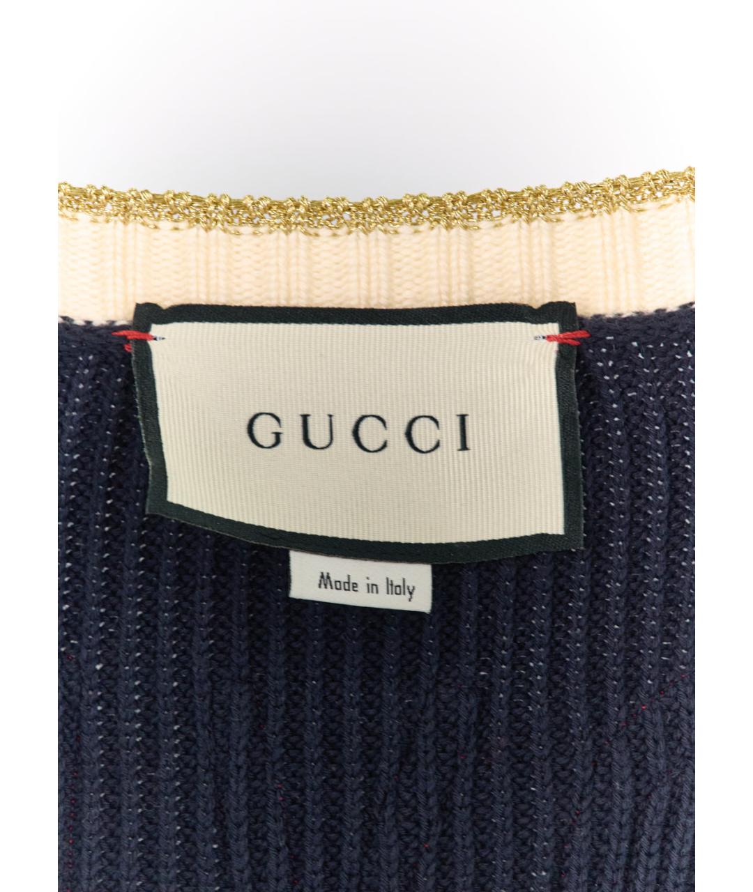 GUCCI Синий хлопковый кардиган, фото 3
