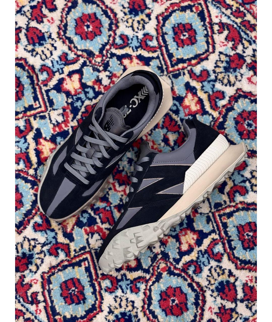 NEW BALANCE Черные замшевые низкие кроссовки / кеды, фото 4