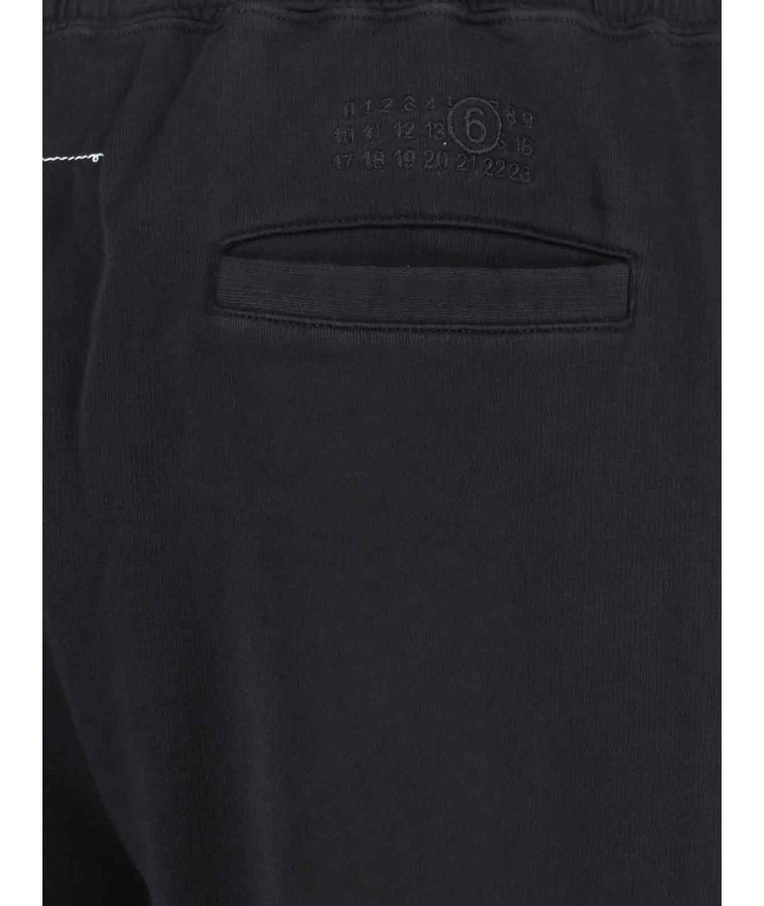 MM6 MAISON MARGIELA Черные хлопковые повседневные брюки, фото 4