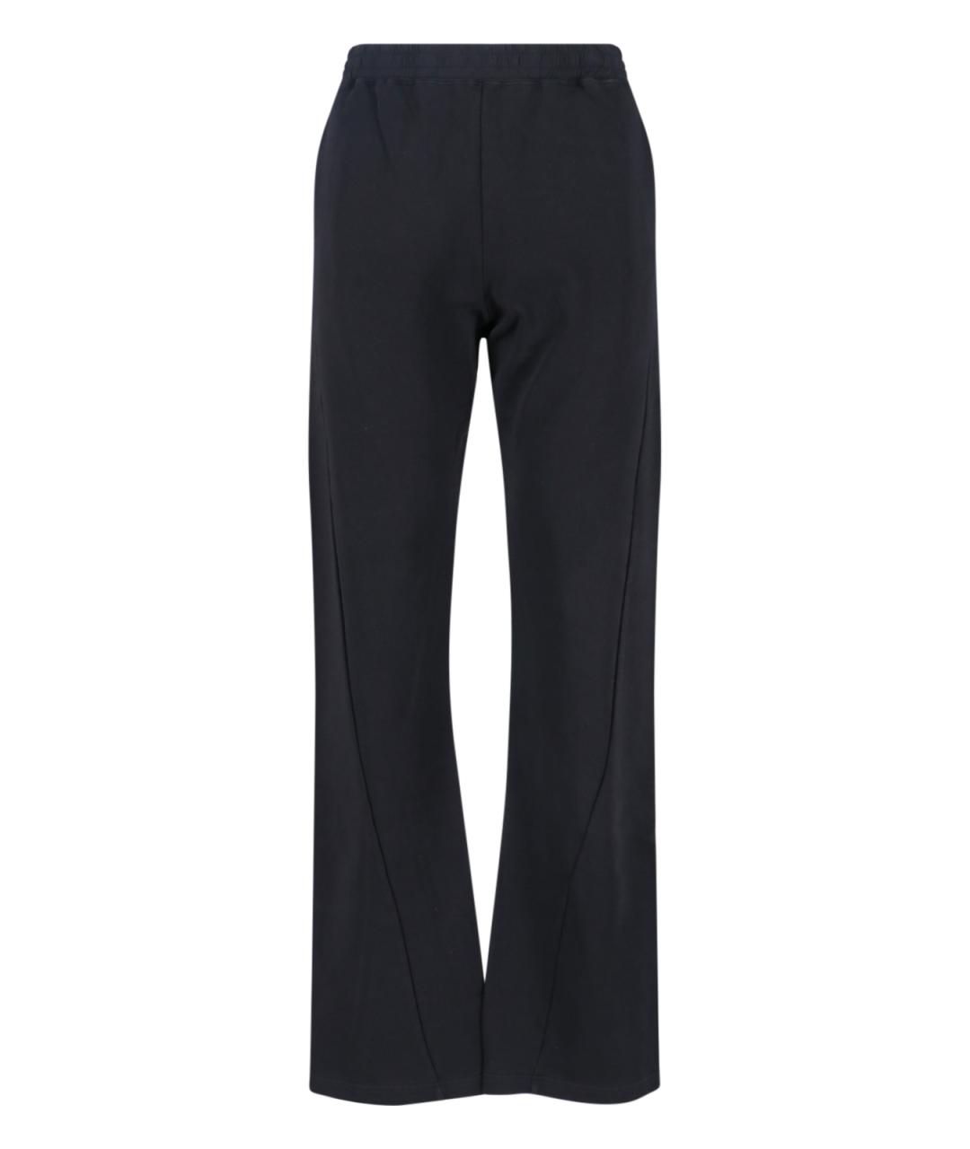 MM6 MAISON MARGIELA Черные хлопковые повседневные брюки, фото 1