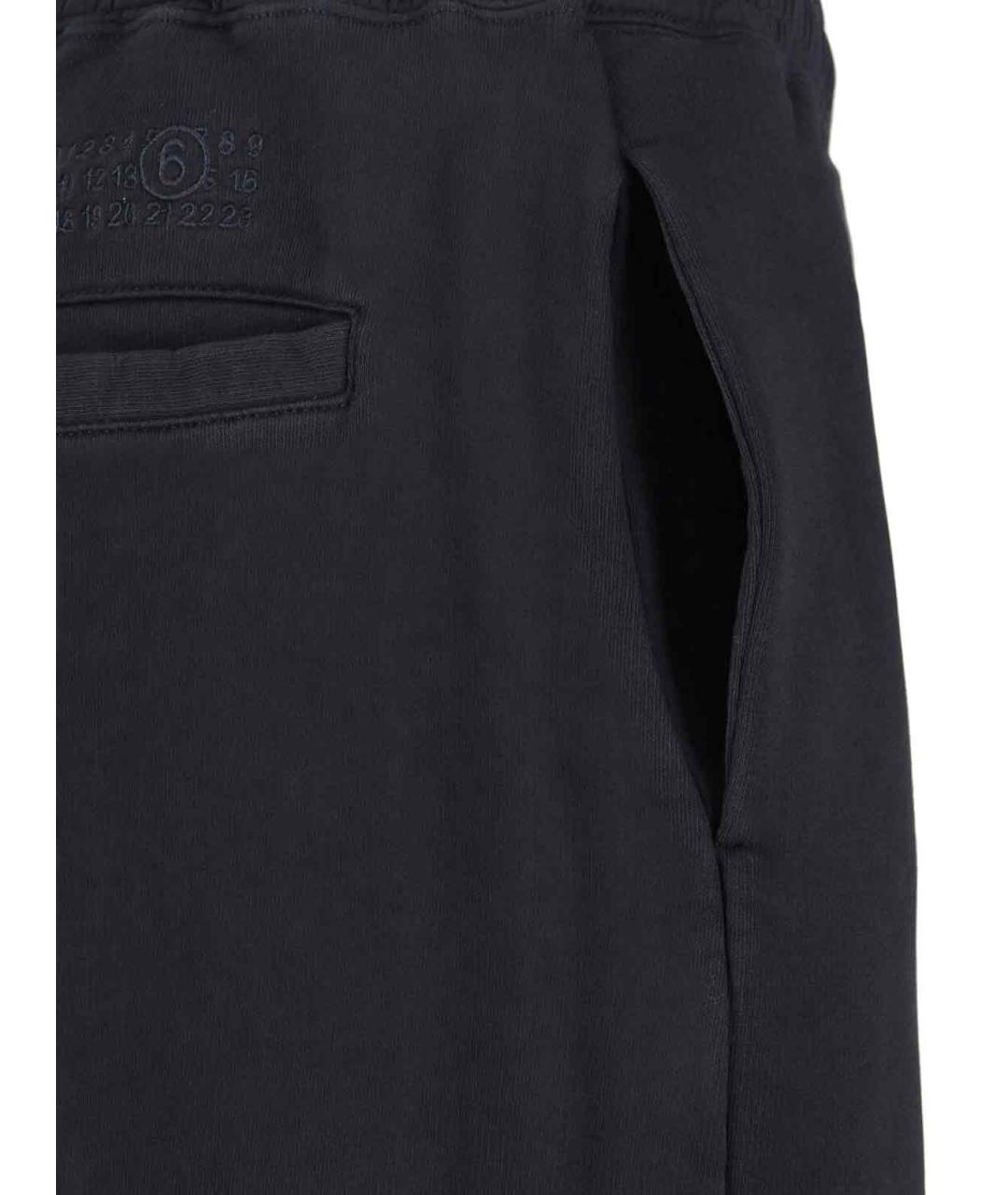 MM6 MAISON MARGIELA Черные хлопковые повседневные брюки, фото 5