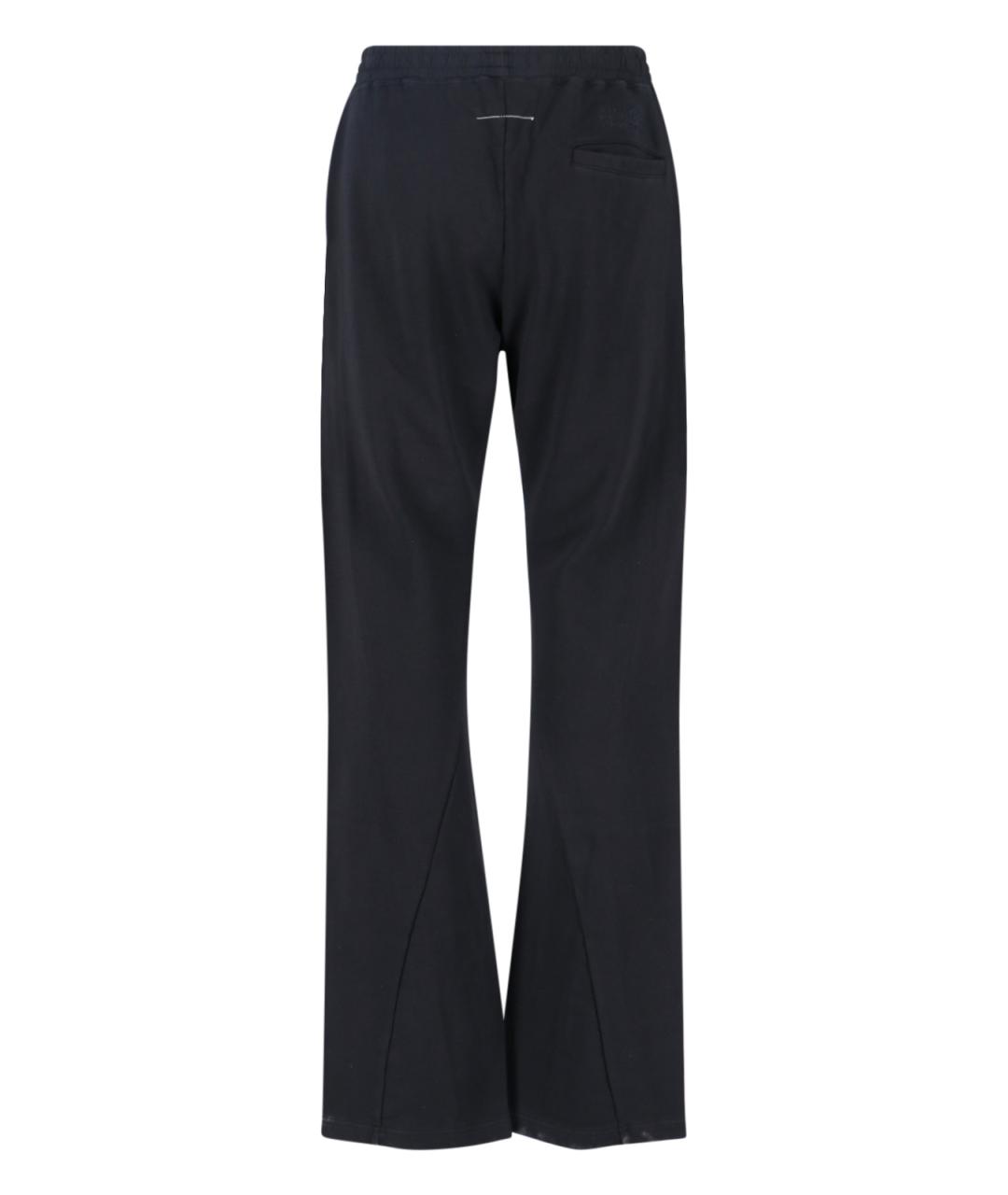 MM6 MAISON MARGIELA Черные хлопковые повседневные брюки, фото 2