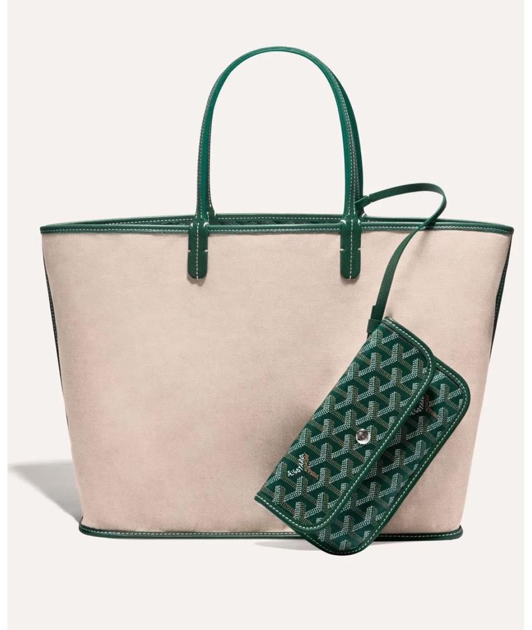 GOYARD Зеленая сумка тоут, фото 2