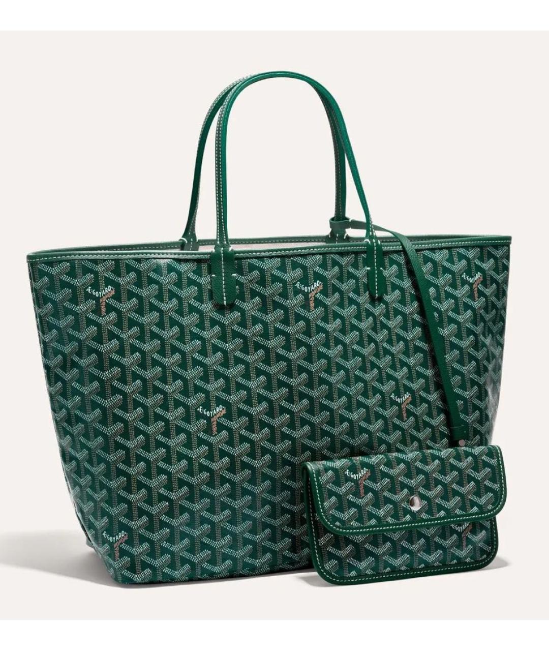 GOYARD Зеленая сумка тоут, фото 3