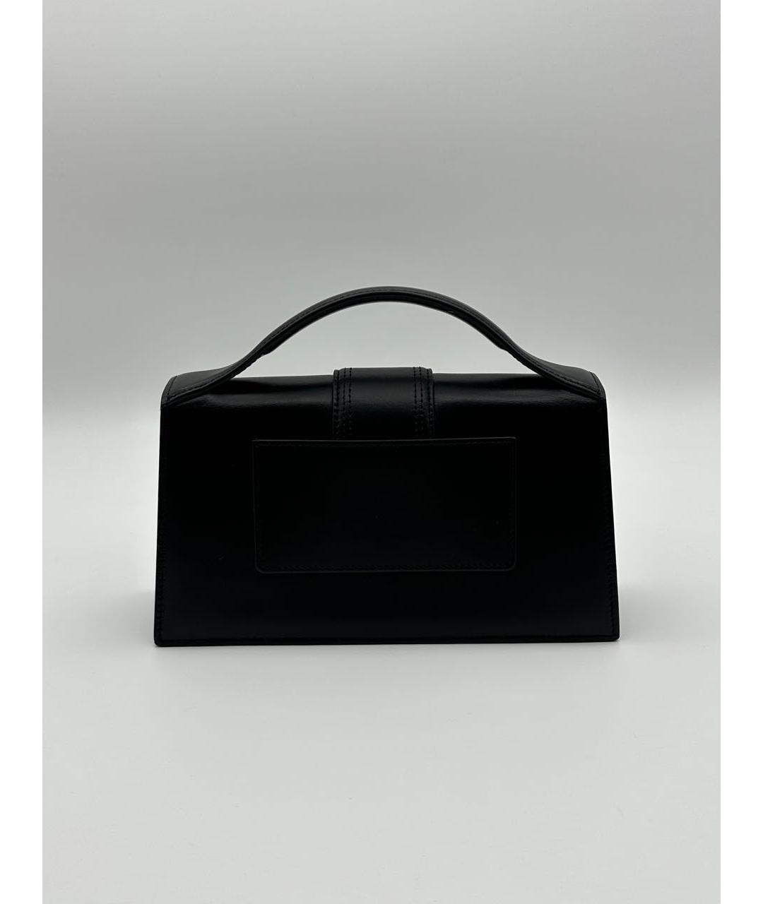 JACQUEMUS Черная кожаная сумка через плечо, фото 3