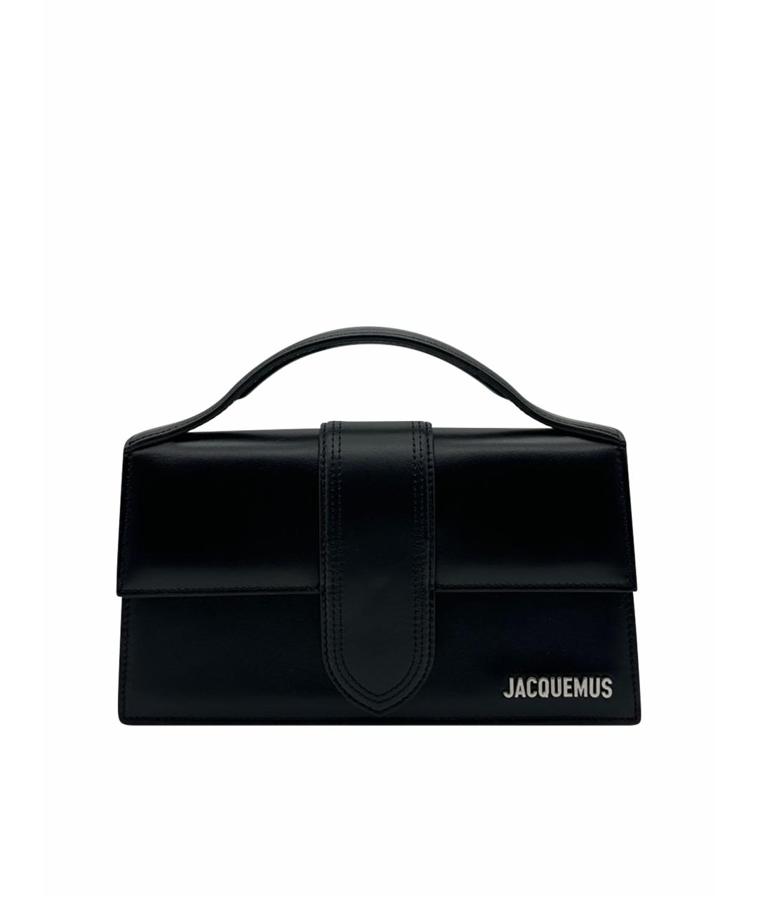 JACQUEMUS Черная кожаная сумка через плечо, фото 1