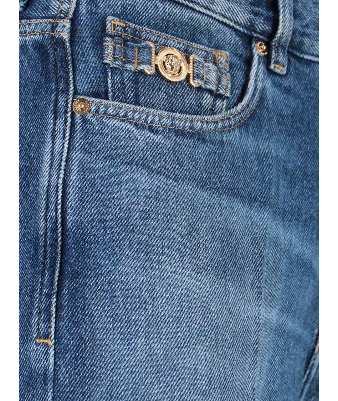 VERSACE Синие прямые джинсы, фото 4