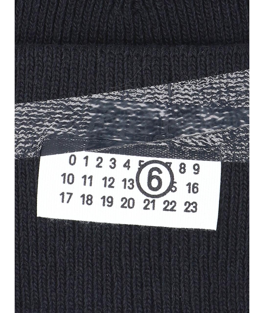 MM6 MAISON MARGIELA Черная шерстяная шапка, фото 3
