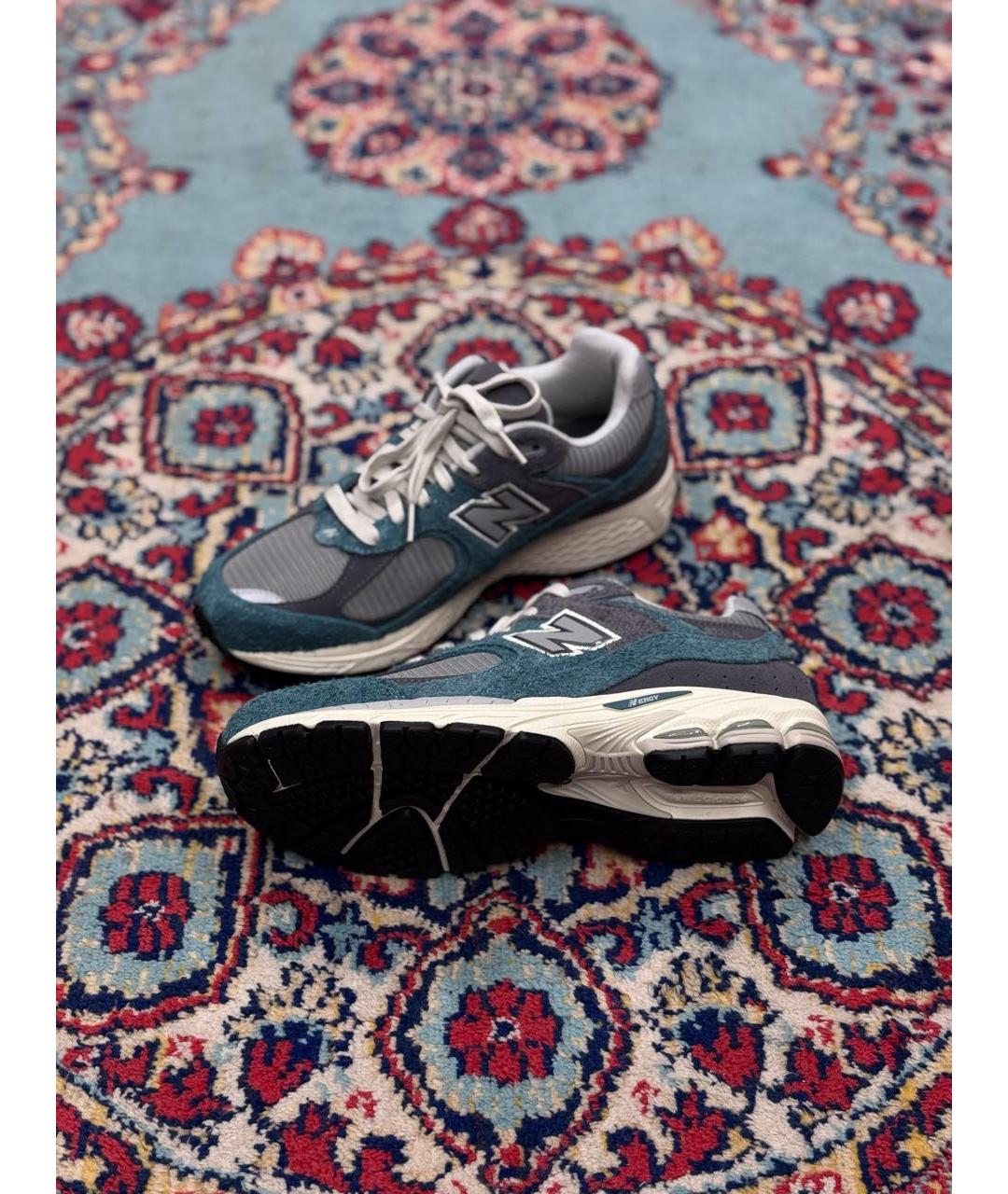 NEW BALANCE Бирюзовые замшевые низкие кроссовки / кеды, фото 4