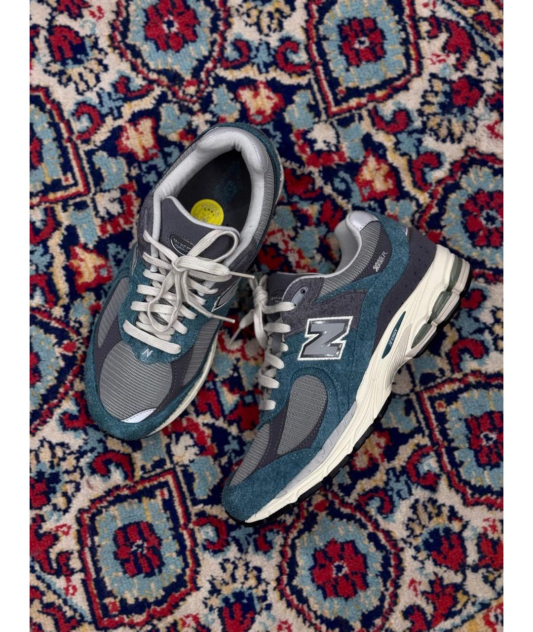 NEW BALANCE Бирюзовые замшевые низкие кроссовки / кеды, фото 3