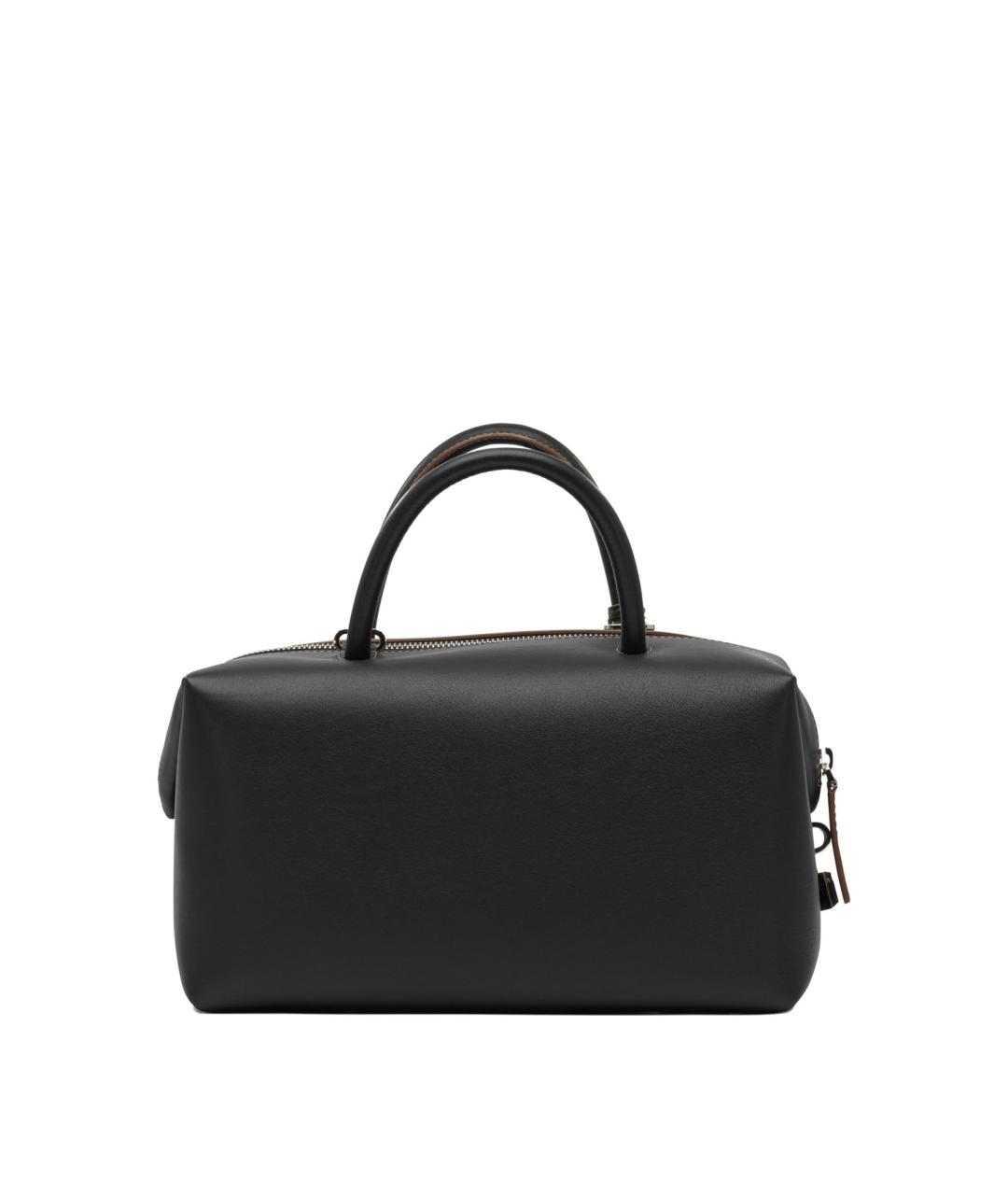 MAX MARA Черная кожаная сумка с короткими ручками, фото 3