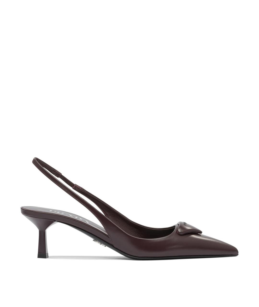 PRADA Бордовые кожаные туфли, фото 1