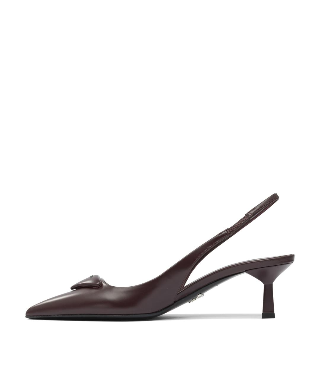 PRADA Бордовые кожаные туфли, фото 3