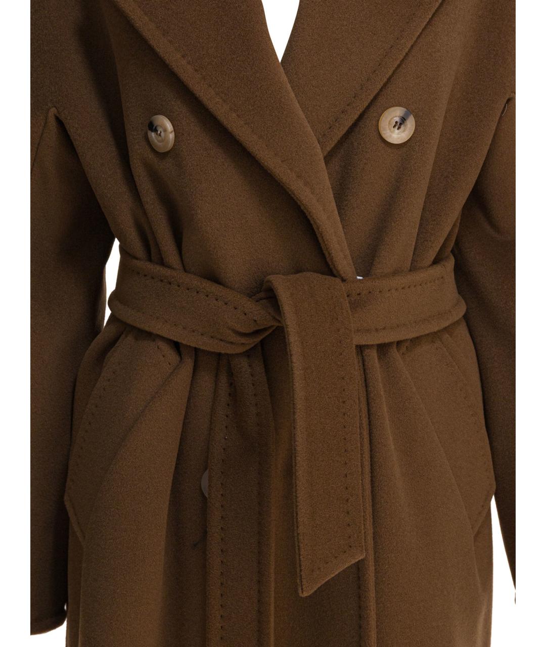 MAX MARA Коричневое шерстяное пальто, фото 3