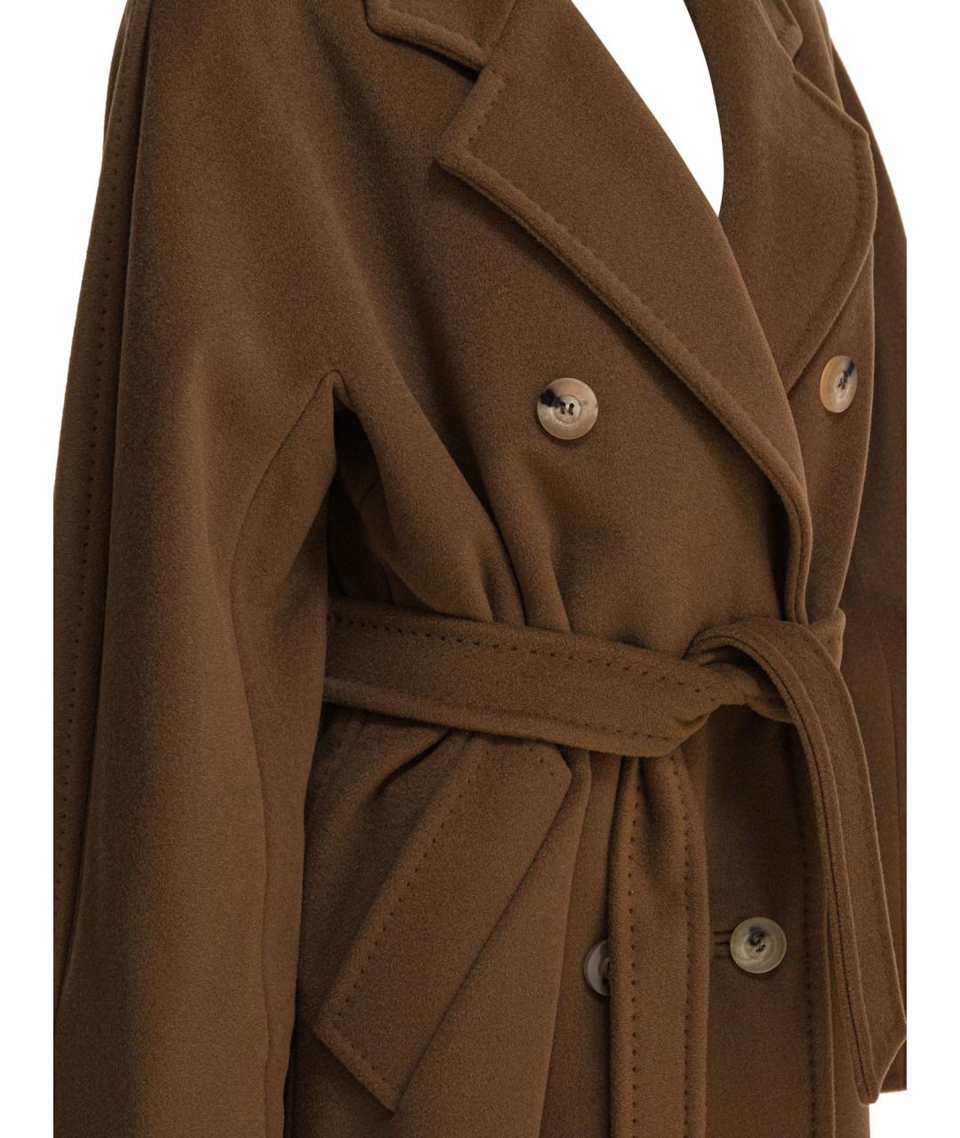 MAX MARA Коричневое шерстяное пальто, фото 4