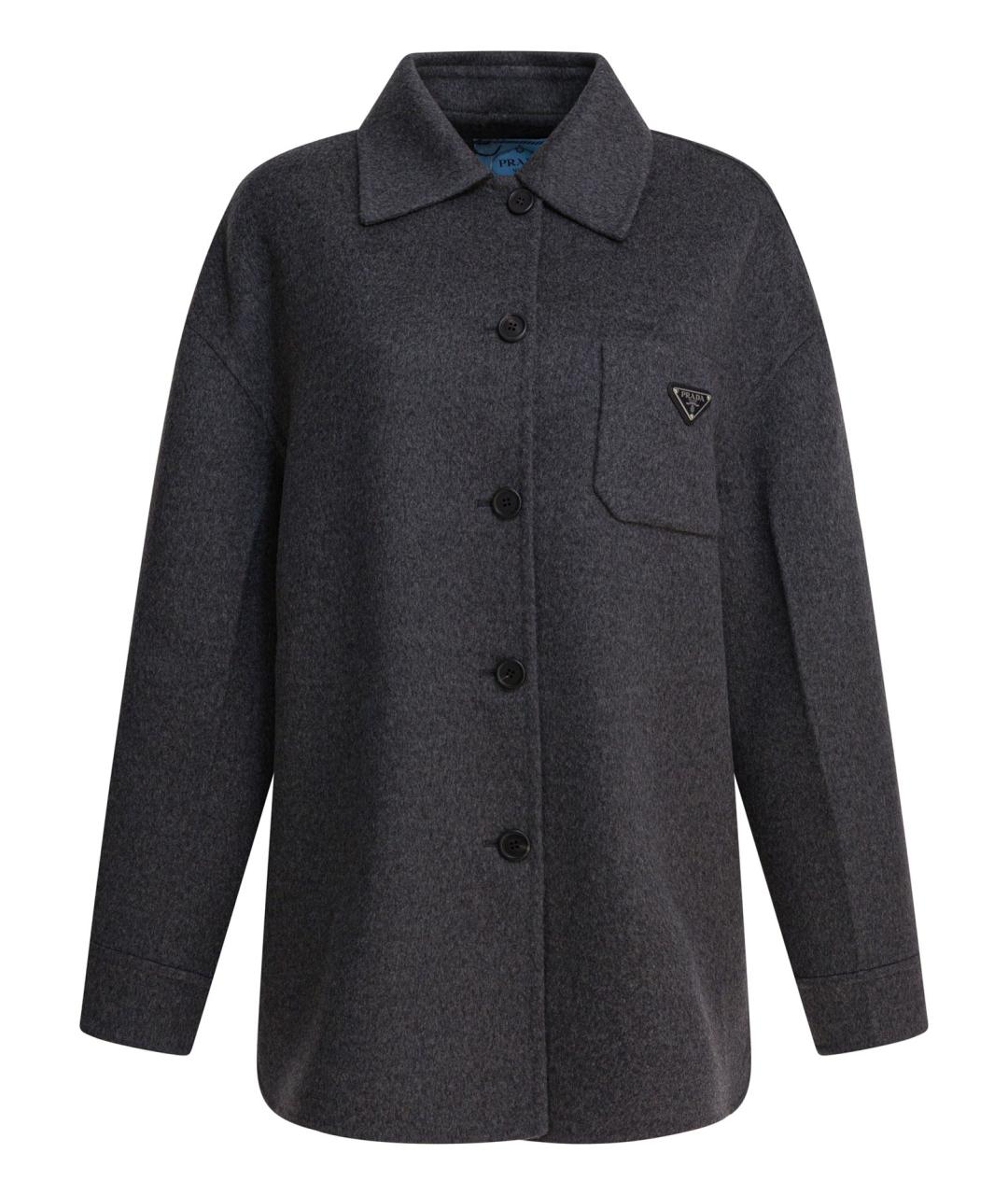 PRADA Серая шерстяная куртка, фото 1