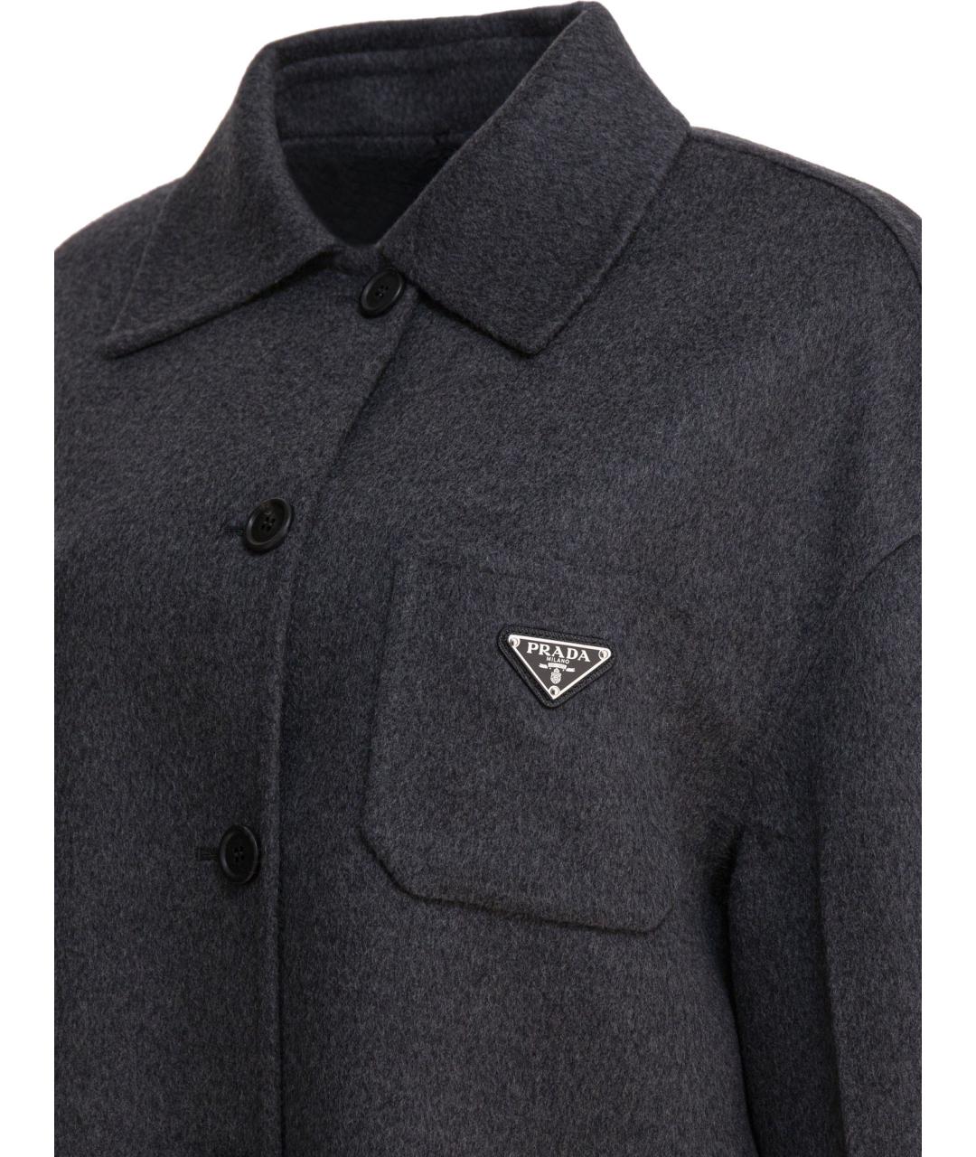 PRADA Серая шерстяная куртка, фото 4