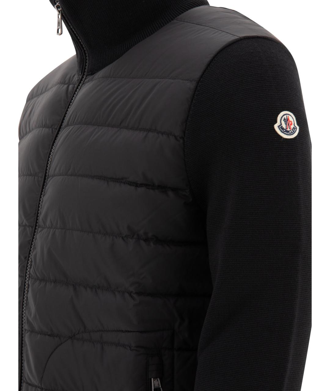 MONCLER Черная полиамидовая куртка, фото 4