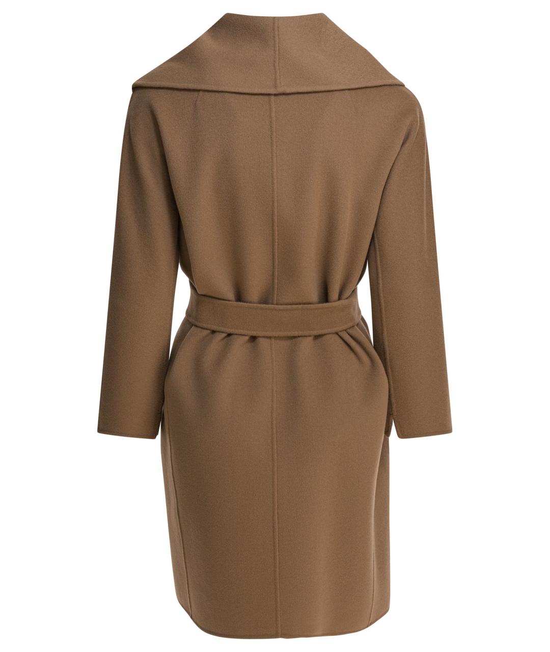 'S MAX MARA Коричневое шерстяное пальто, фото 2