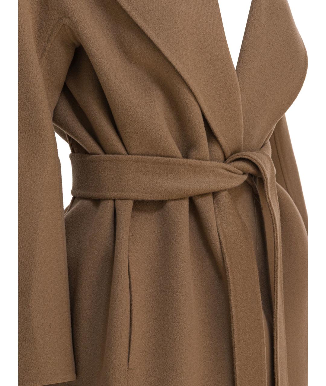 'S MAX MARA Коричневое шерстяное пальто, фото 4