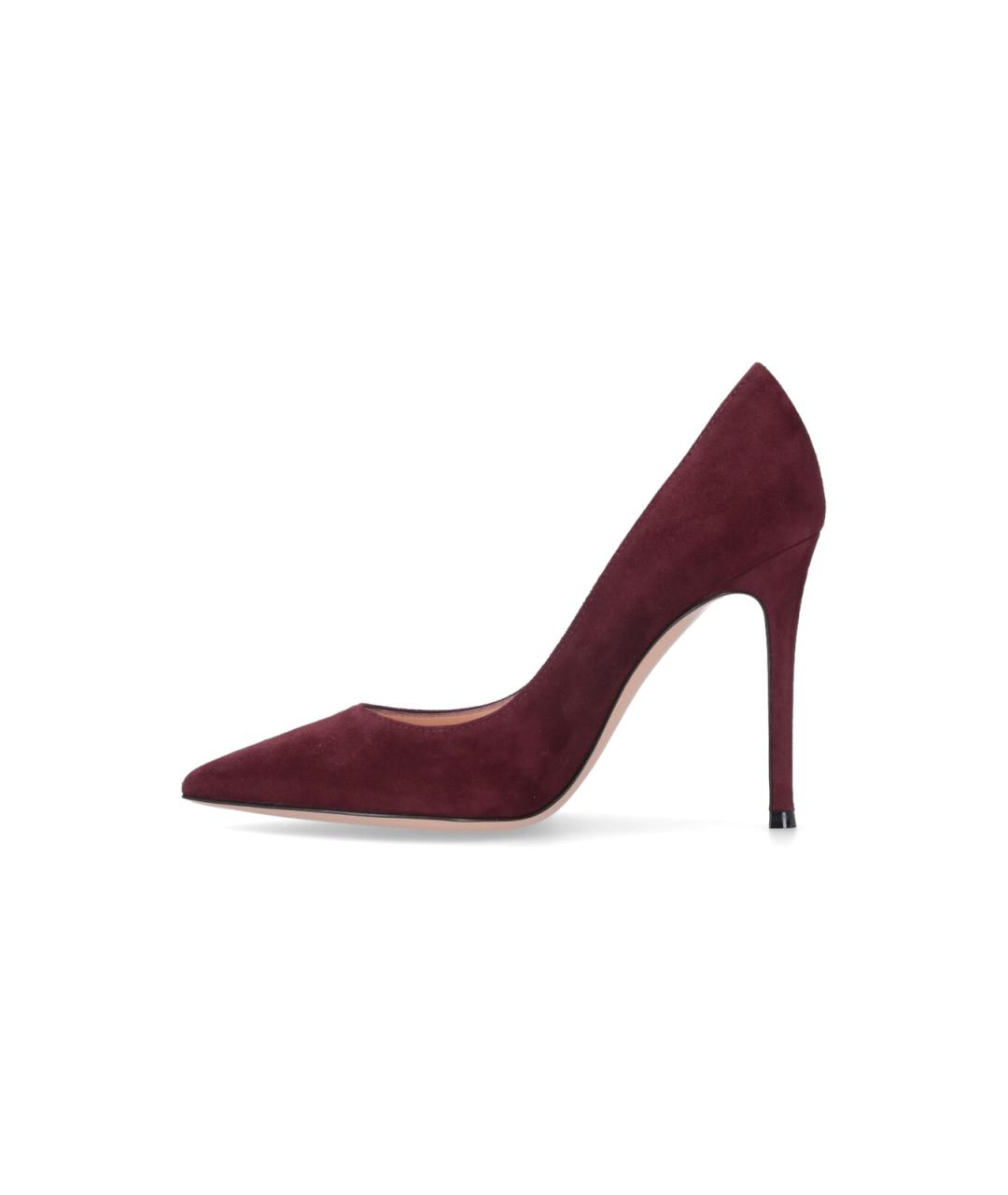 GIANVITO ROSSI Бордовые кожаные туфли, фото 3