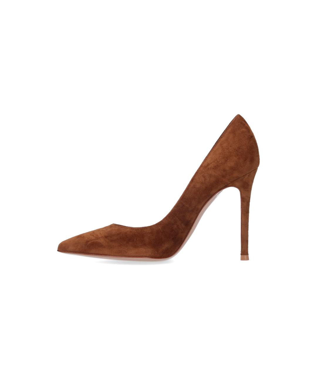 GIANVITO ROSSI Коричневые кожаные туфли, фото 3