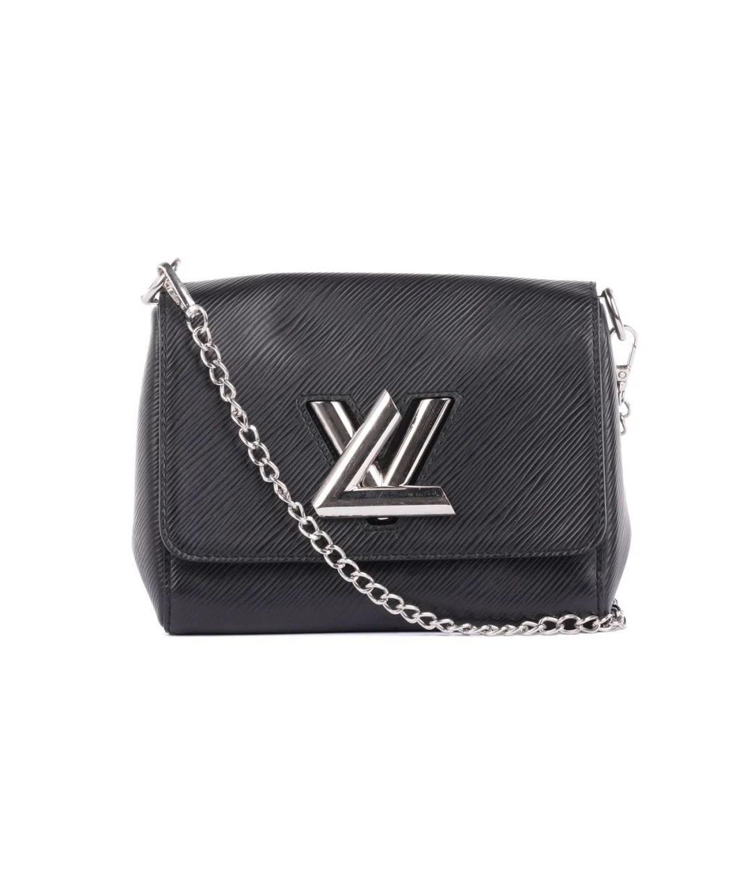 LOUIS VUITTON Черная кожаная сумка через плечо, фото 9