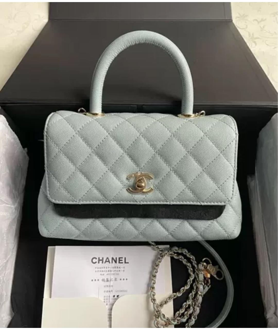 CHANEL Кожаная сумка с короткими ручками, фото 2