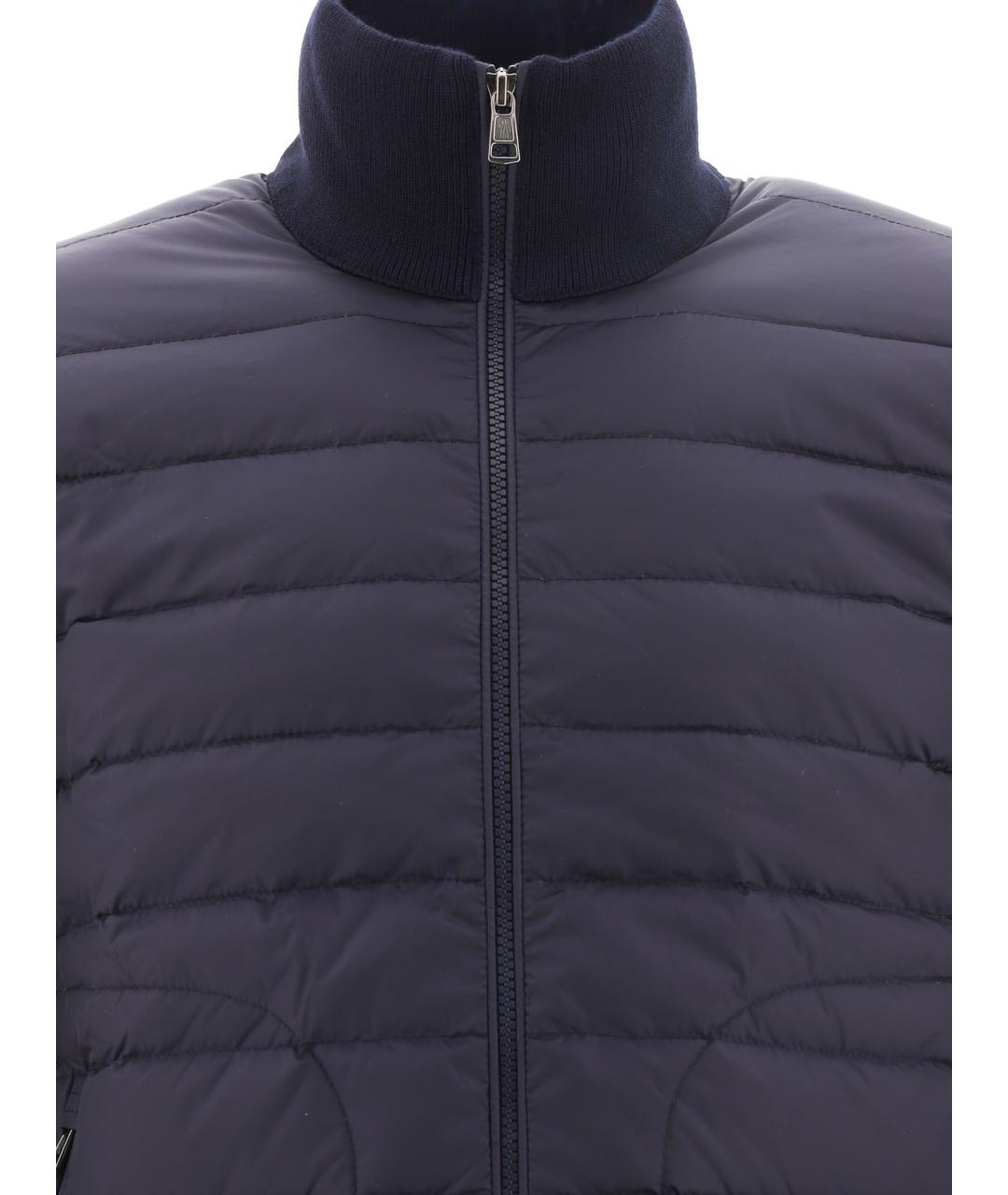 MONCLER Темно-синяя полиамидовая куртка, фото 3