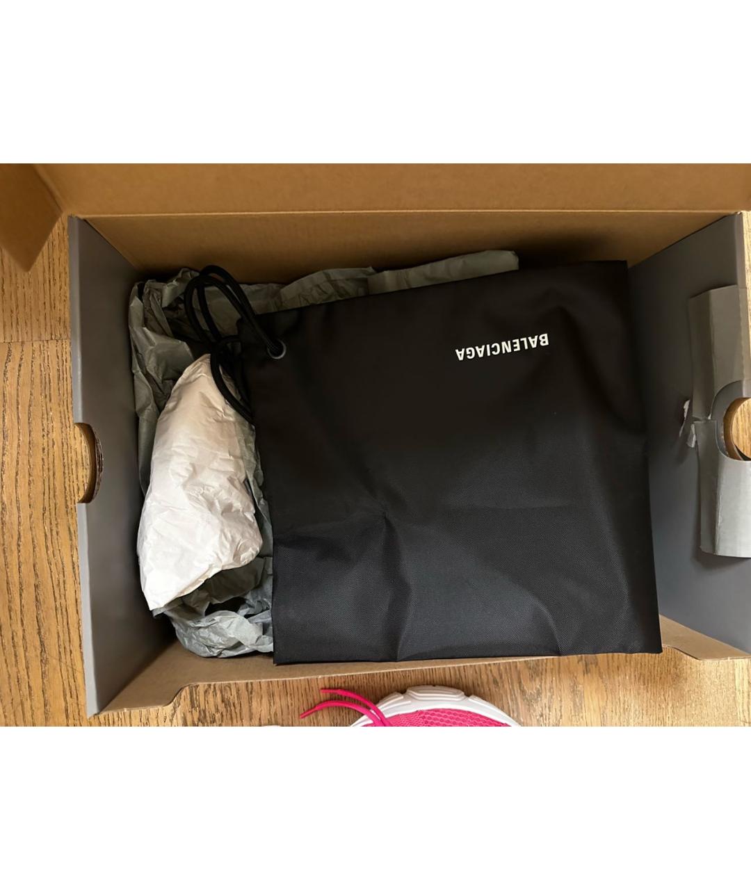 BALENCIAGA Розовые текстильные кроссовки, фото 7