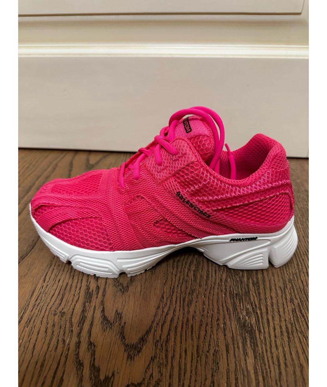 BALENCIAGA Розовые текстильные кроссовки, фото 8
