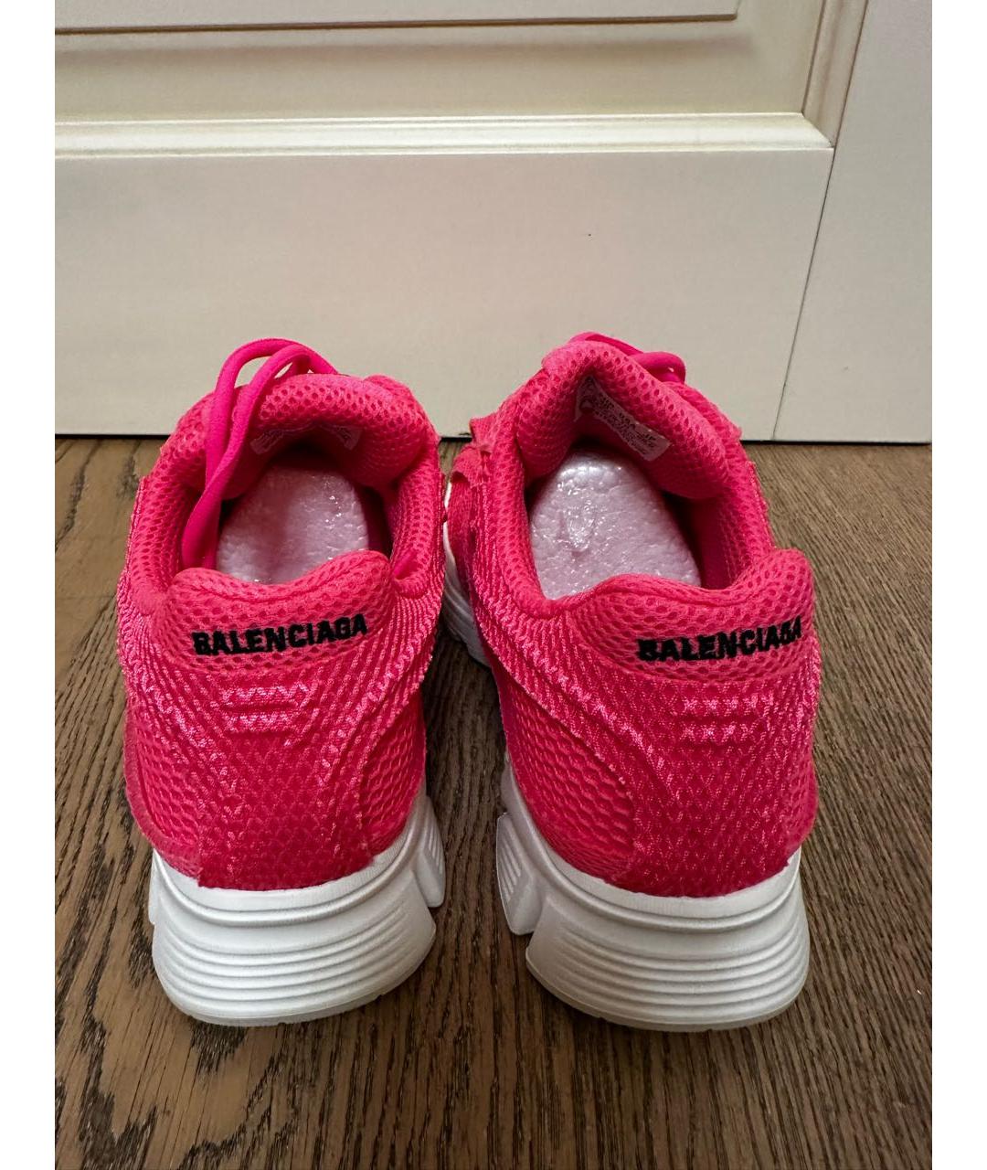 BALENCIAGA Розовые текстильные кроссовки, фото 3