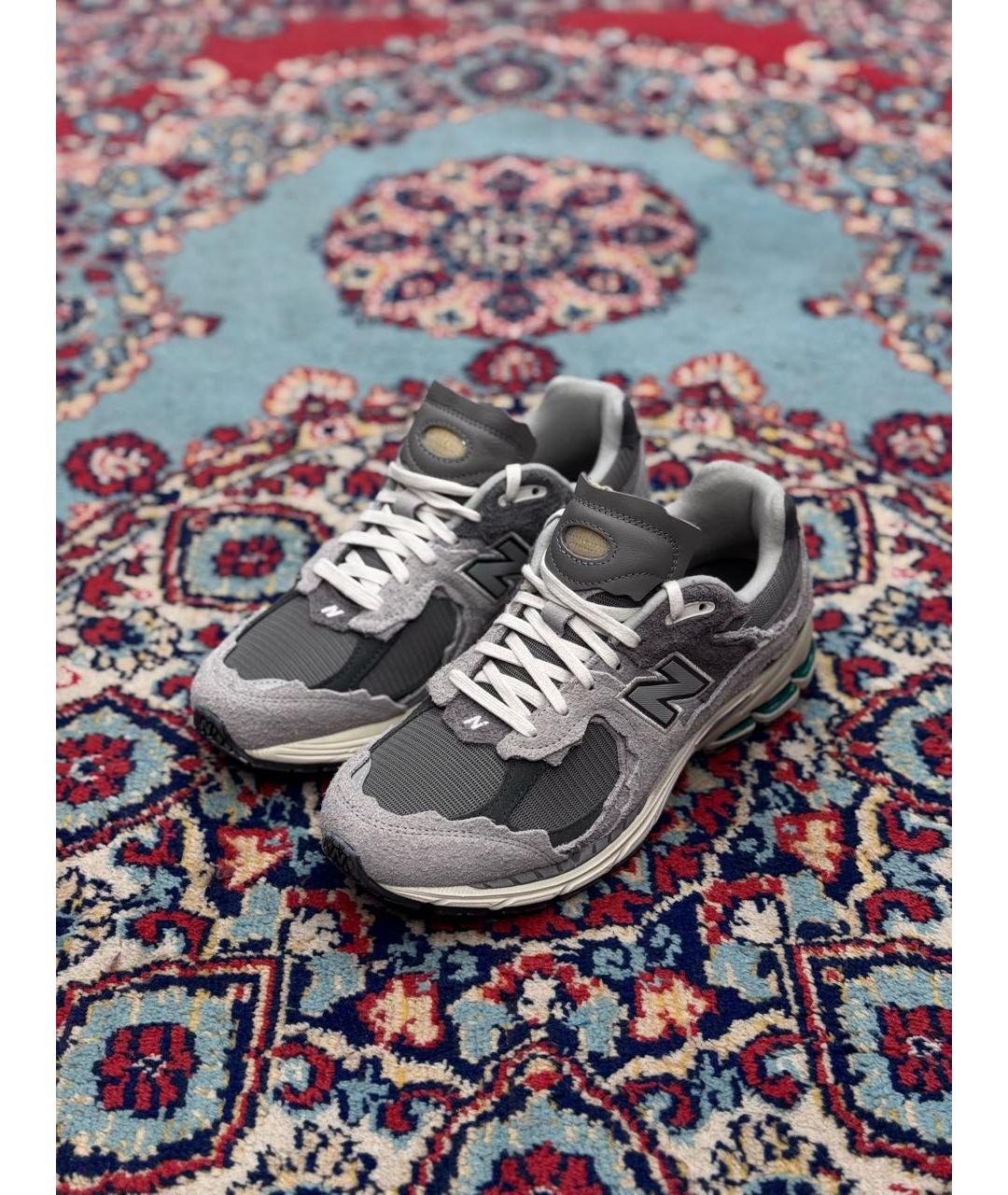 NEW BALANCE Серые замшевые низкие кроссовки / кеды, фото 2