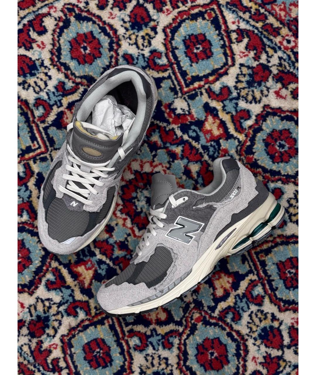 NEW BALANCE Серые замшевые низкие кроссовки / кеды, фото 3