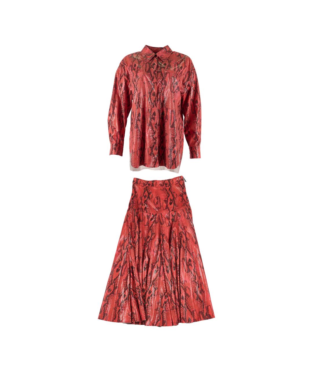 MSGM Красный полиэстеровый костюм с юбками, фото 1