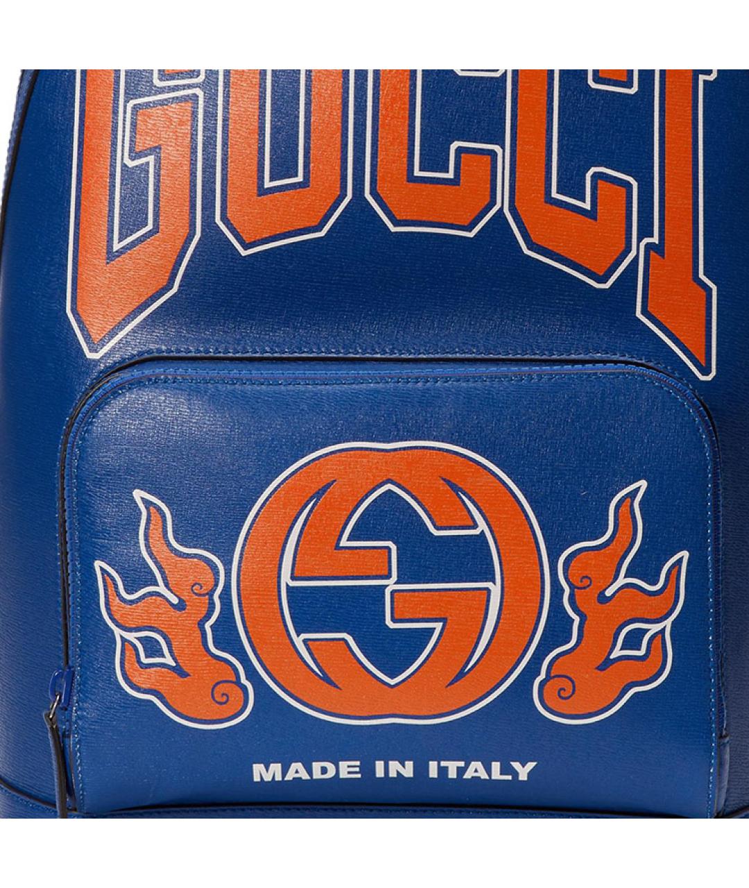 GUCCI Темно-синий кожаный рюкзак, фото 8