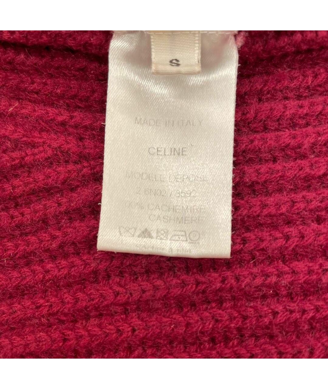CELINE PRE-OWNED Бордовый кашемировый джемпер / свитер, фото 3