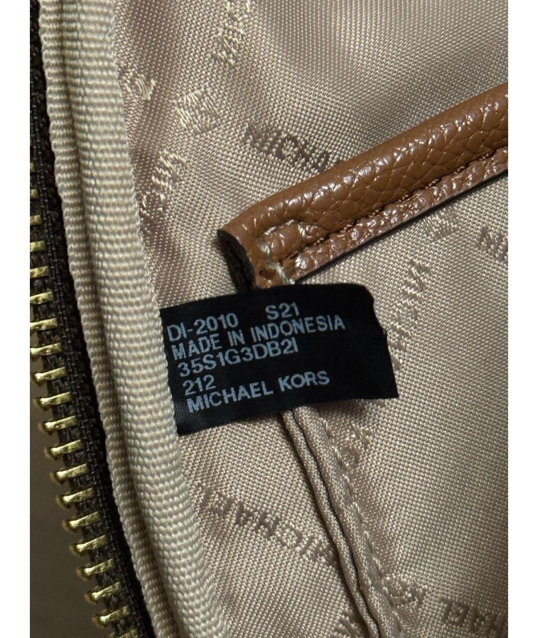 MICHAEL KORS Коричневый рюкзак из искусственной кожи, фото 5